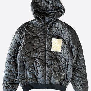 Louis Vuitton Black Flower Monogram Puffer Jacket